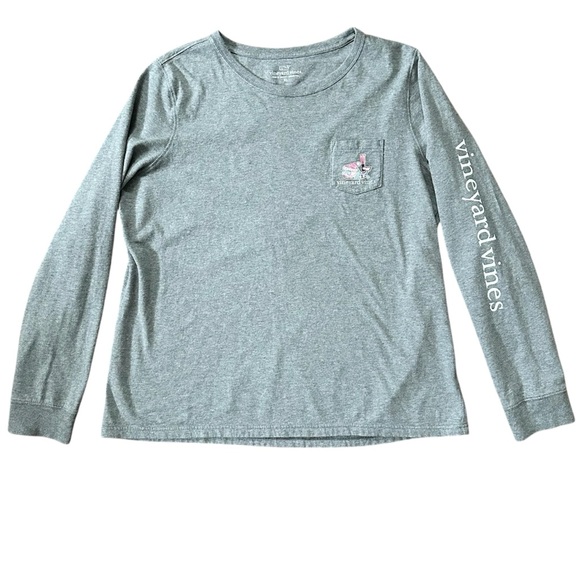 Vineyard Vines Apres Ski Whale Winter Long Sleeve T-Shirt Size XL - Picture 11 of 11